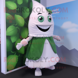 Hvid bønnestængel maskot...