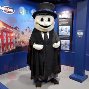 nan Moussaka mascot costume character dressed with a Suit Jacket and Shawls