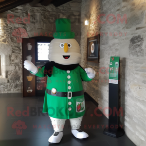 nan Irish Castle mascot costume character dressed with a Playsuit and Cufflinks