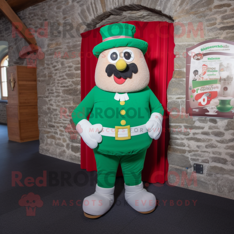 nan Irish Castle mascot costume character dressed with a Playsuit and Cufflinks nan Irish Castle mascot costume character dressed with a Playsuit and Cufflinks