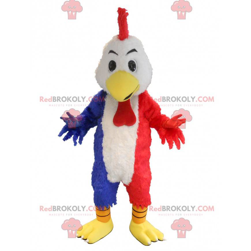 Mascota de gallo gigante con los colores de Francia -