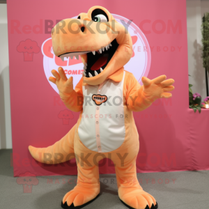 Peach T Rex mascotte...