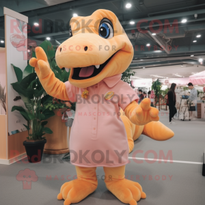 Peach T Rex mascotte...