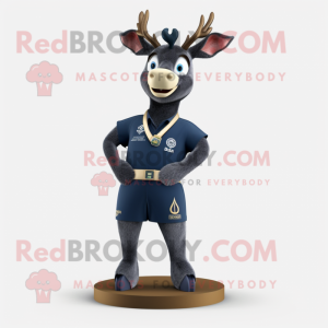 Navy Deer mascotte kostuum...