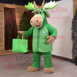 Green Moose mascotte...