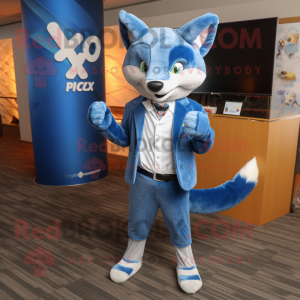 Blue Fox mascotte kostuum...