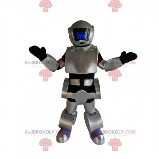 Mascotte robot grigio e nero. Costume da robot - Redbrokoly.com