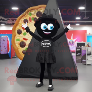 Black Pizza Slice mascotte...