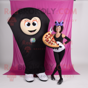 Black Pizza Slice maskot...