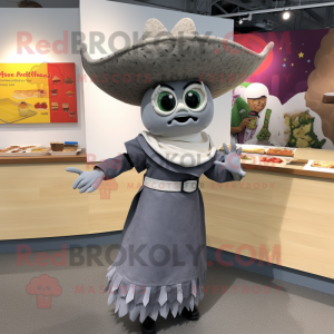 Grå Tacos maskot kostume...