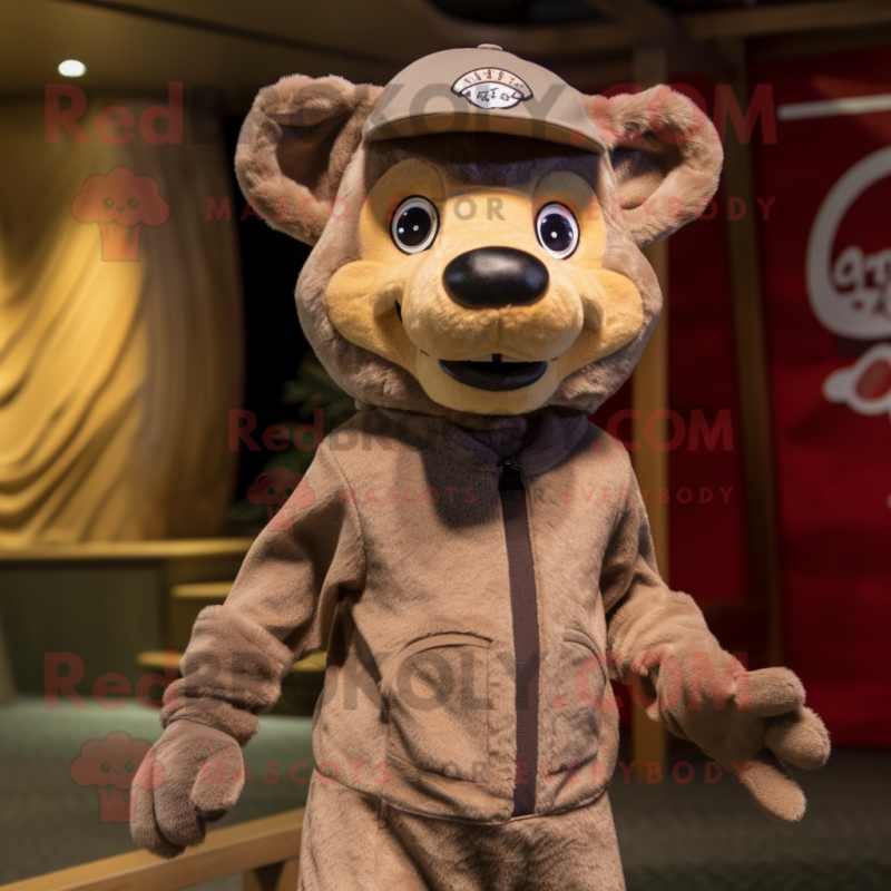 nan Thylacosmilus mascot costume character dressed with a Bodysuit and Beanies nan Thylacosmilus mascot costume character dressed with a Bodysuit and Beanies
