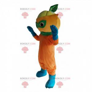 Masked character mascot with a lemon head - Redbrokoly.com