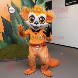 Oranje Aye-Aye mascotte...