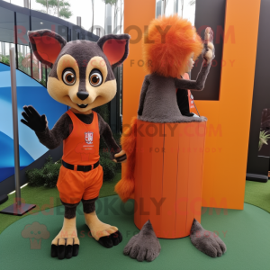 Oranje Aye-Aye mascotte...