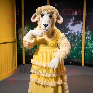 Gold Merino Sheep maskot...