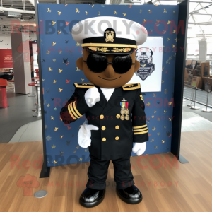 Black Navy Soldier mascotte...