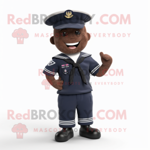 Black Navy Soldier mascotte...