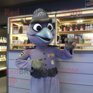 Gray Special Air Service mascot costume character dressed with a Cocktail Dress and Bracelet watches