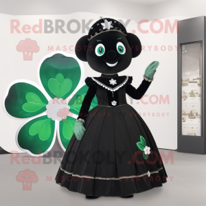 Black Four Leaf Clover...