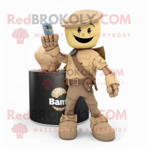 Tan Granat maskot kostym...