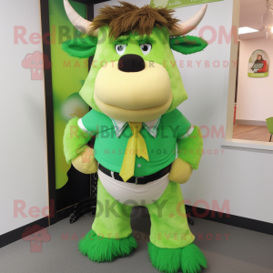 Lime Green Yak maskot...