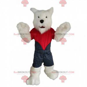 Westie-mascotte, de Schotse hond, met een Schotse outfit! -