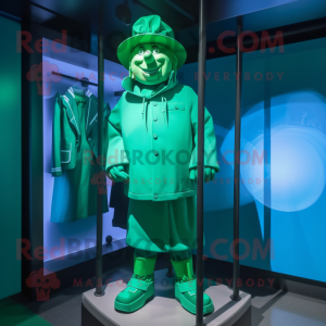 Cyan Leprechaun Hat maskot...
