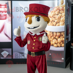 Maroon Pop Corn mascotte...