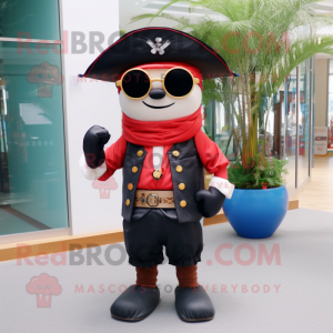 Pirata mascote olhar feroz em mascotes piratas Mudança de cor Sem