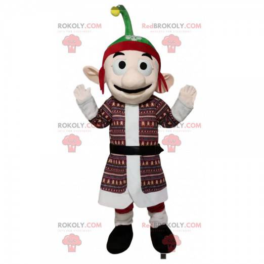Leprechaun maskot med en rød og grøn hat - Redbrokoly.com