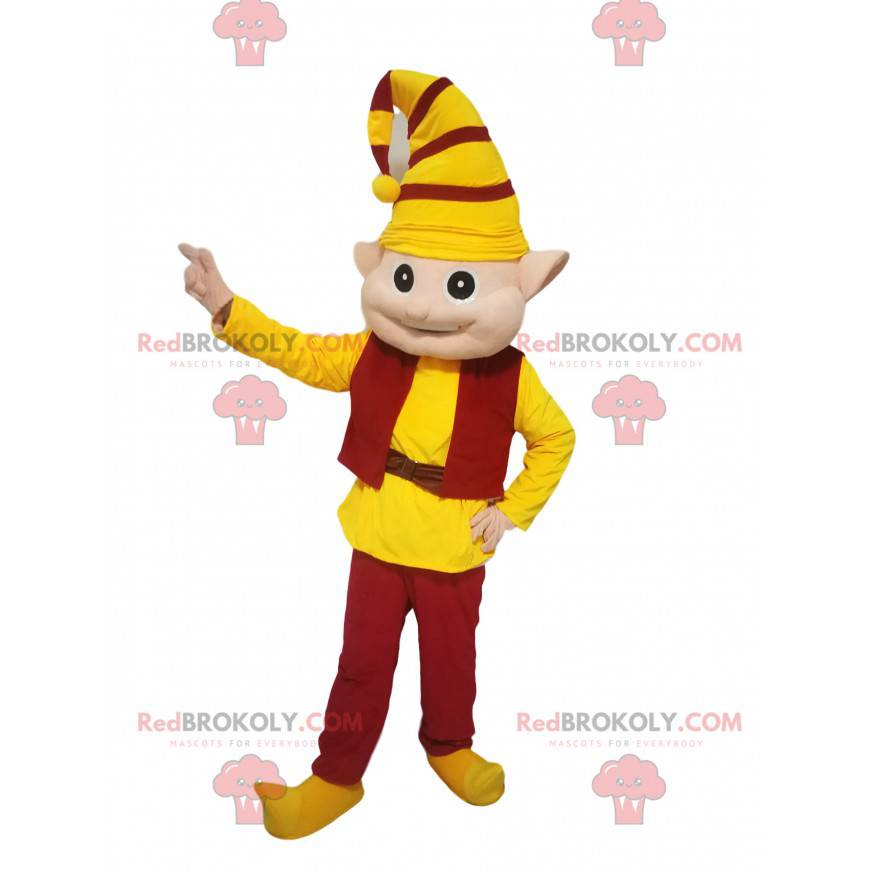 Leprechaun mascotte met een gele en rode outfit - Redbrokoly.com Leprechaun mascotte met een gele en rode outfit - Redbrokoly.com