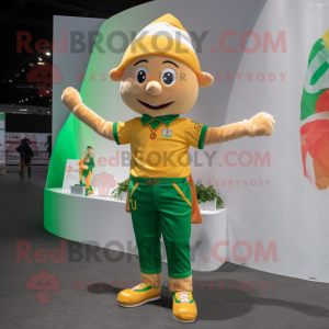 Guld irsk flag maskot...