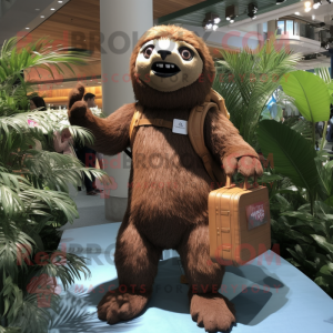 Brown Sloth mascotte...