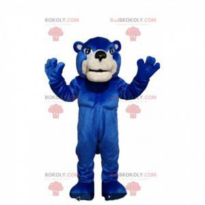 Mascotte d'ours bleu. Costume d'ours bleu - Redbrokoly.com