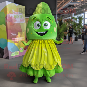 Postava maskota Lime Green...