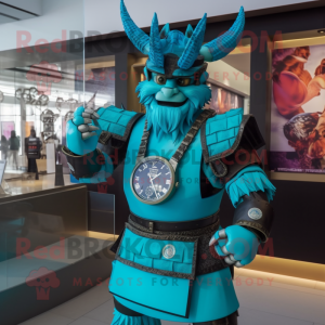 Turquoise Samurai mascotte...