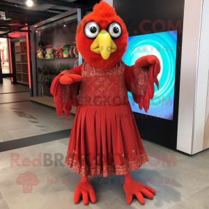 Rød Tandoori kylling maskot...