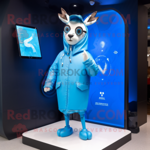 Blue Deer maskot kostume...