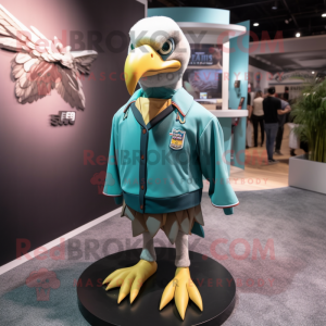 Teal Bald Eagle mascotte...