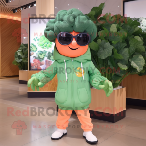 Peach Broccoli maskot drakt...