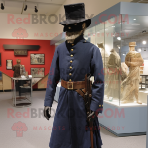 nan Civil War Soldier mascot costume character dressed with a Rash Guard and Hat pins