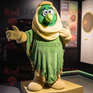 Olive Shepard'S Pie mascot costume character dressed with a Romper and Shawls