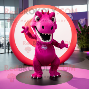 Magenta T Rex mascotte...