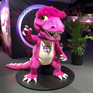 Magenta T Rex mascotte...