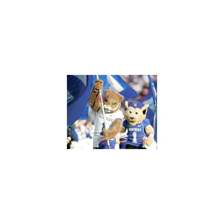 Maskot gepard hnědý tygr v sportovní oblečení - Redbrokoly.com Maskot gepard hnědý tygr v sportovní oblečení - Redbrokoly.com