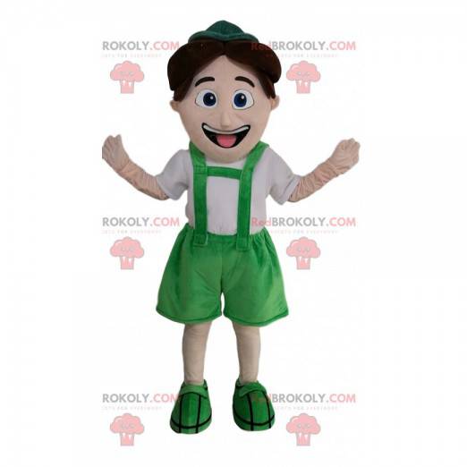 Mascotte de petit garçon en tenue de tyrolien - Redbrokoly.com