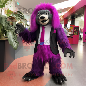 Magenta Sloth Bear mascotte...