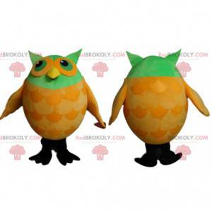 Green and yellow owl mascot - Redbrokoly.com