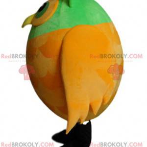 Mascote coruja verde e amarela - Redbrokoly.com