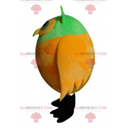 Mascote coruja verde e amarela - Redbrokoly.com